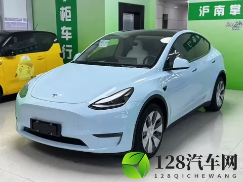 17万多圆梦科技座驾？22年蓝色Model Y长续航-3