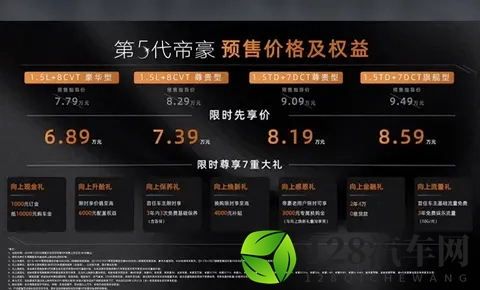 第5代帝豪实现越级舒适，预售期订车还送福利！-1