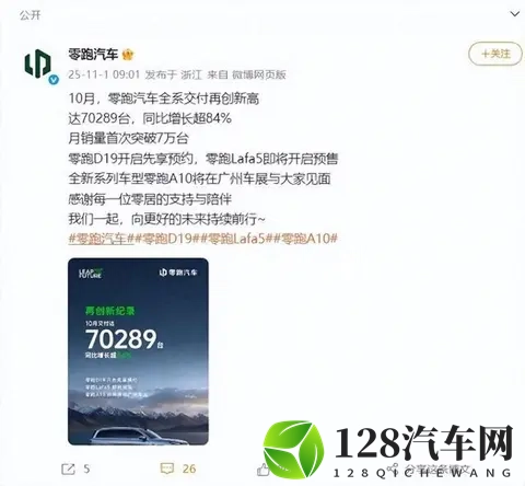 10月新势力销量:零跑破7万小鹏创新高-2