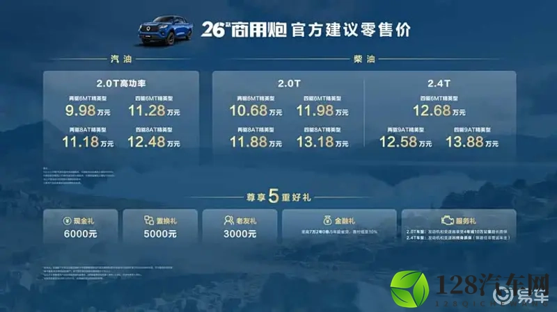 三大系列全面焕新 广州车展2026款长城炮上市-1