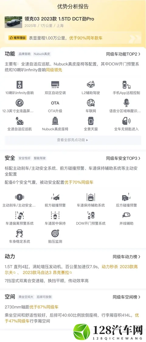 开了不到一年，这台准新领克03，10万块带回家！-3