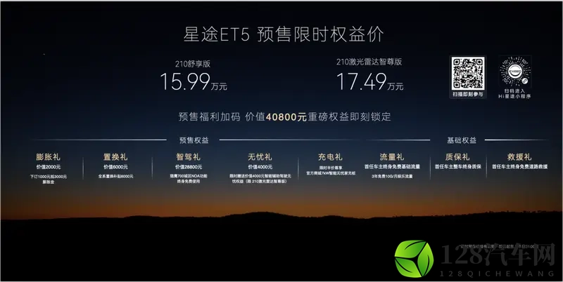 新奢智电中型SUV星途ET5正式预售,定价1599万元起-1